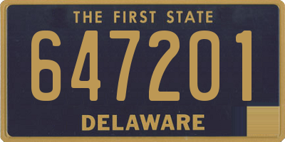 DE license plate 647201