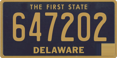 DE license plate 647202