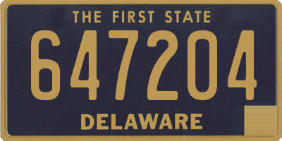 DE license plate 647204