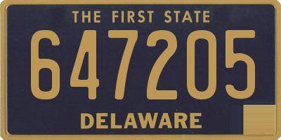 DE license plate 647205