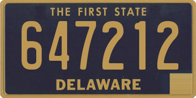 DE license plate 647212