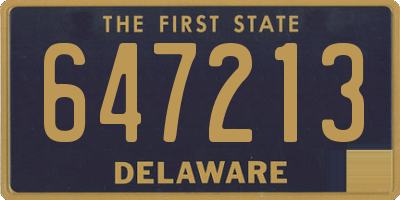 DE license plate 647213