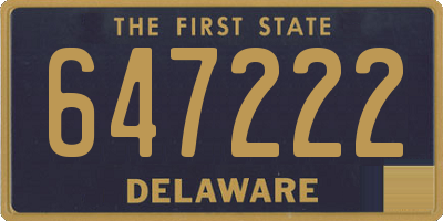 DE license plate 647222