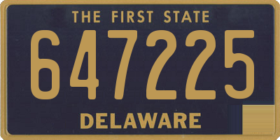 DE license plate 647225