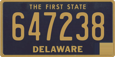 DE license plate 647238