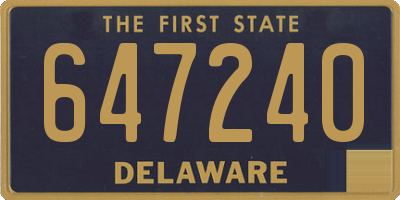 DE license plate 647240