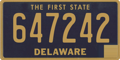 DE license plate 647242