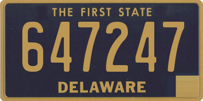 DE license plate 647247