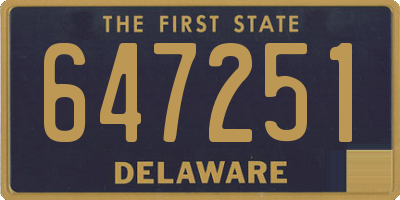 DE license plate 647251