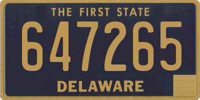 DE license plate 647265