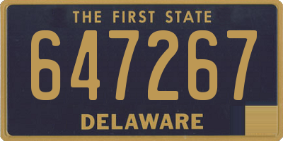 DE license plate 647267