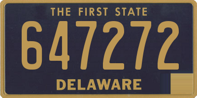 DE license plate 647272