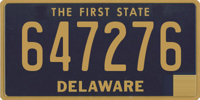 DE license plate 647276