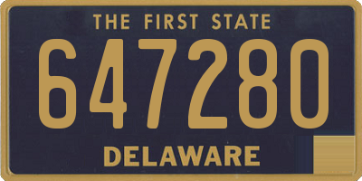 DE license plate 647280