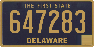 DE license plate 647283