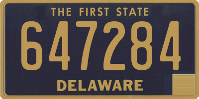 DE license plate 647284