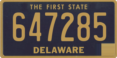DE license plate 647285