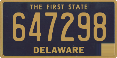 DE license plate 647298