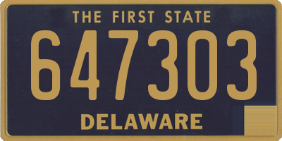 DE license plate 647303