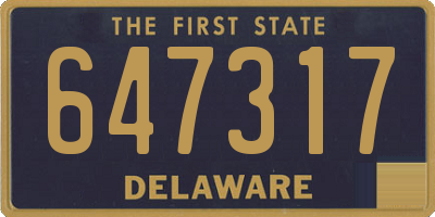 DE license plate 647317