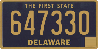 DE license plate 647330