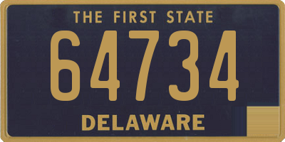 DE license plate 64734