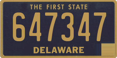 DE license plate 647347