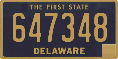 DE license plate 647348