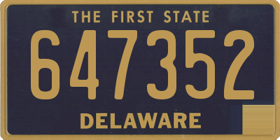 DE license plate 647352
