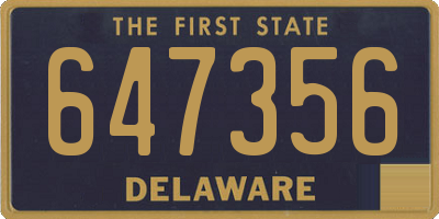 DE license plate 647356