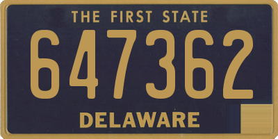 DE license plate 647362