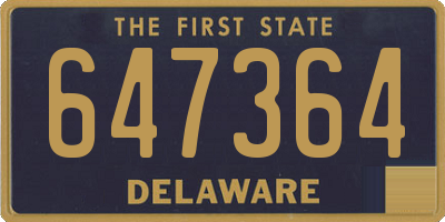 DE license plate 647364
