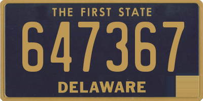 DE license plate 647367