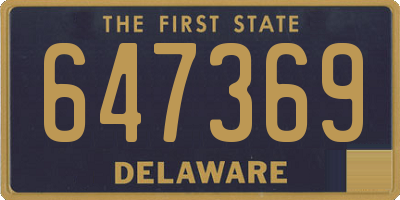 DE license plate 647369