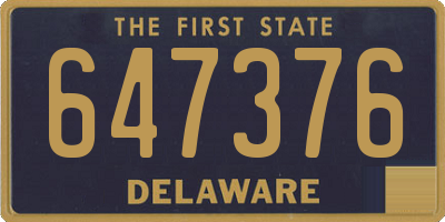 DE license plate 647376