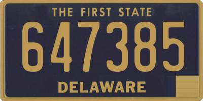 DE license plate 647385
