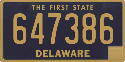DE license plate 647386