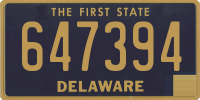 DE license plate 647394