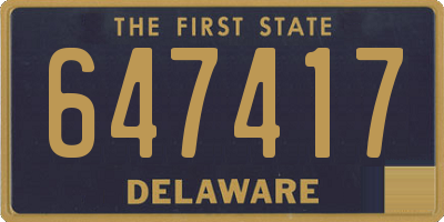 DE license plate 647417