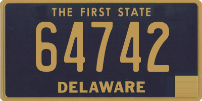 DE license plate 64742