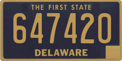 DE license plate 647420