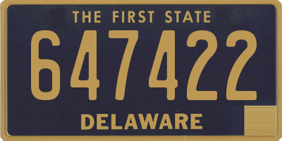 DE license plate 647422