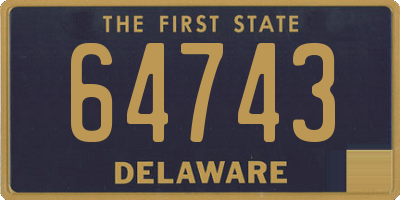 DE license plate 64743