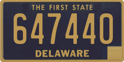 DE license plate 647440