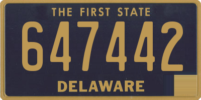 DE license plate 647442