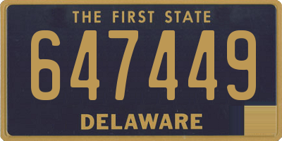 DE license plate 647449