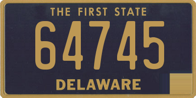 DE license plate 64745