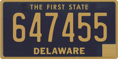 DE license plate 647455