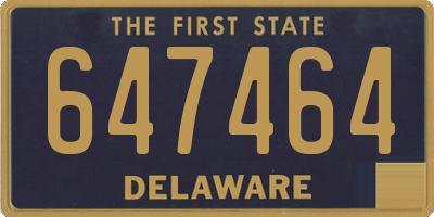 DE license plate 647464
