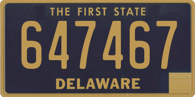 DE license plate 647467